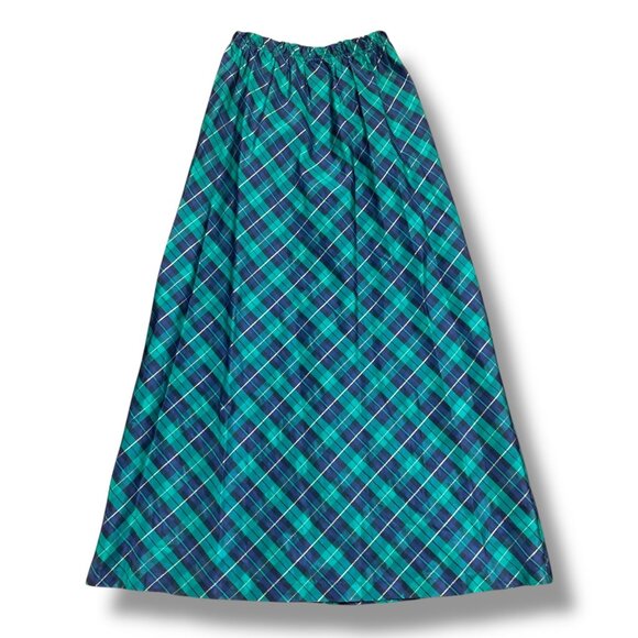 VTG Anthony Richards Women’s Skirt Tartan Blue Green Holidays Sz 10 Retro Grunge - Picture 2 of 7